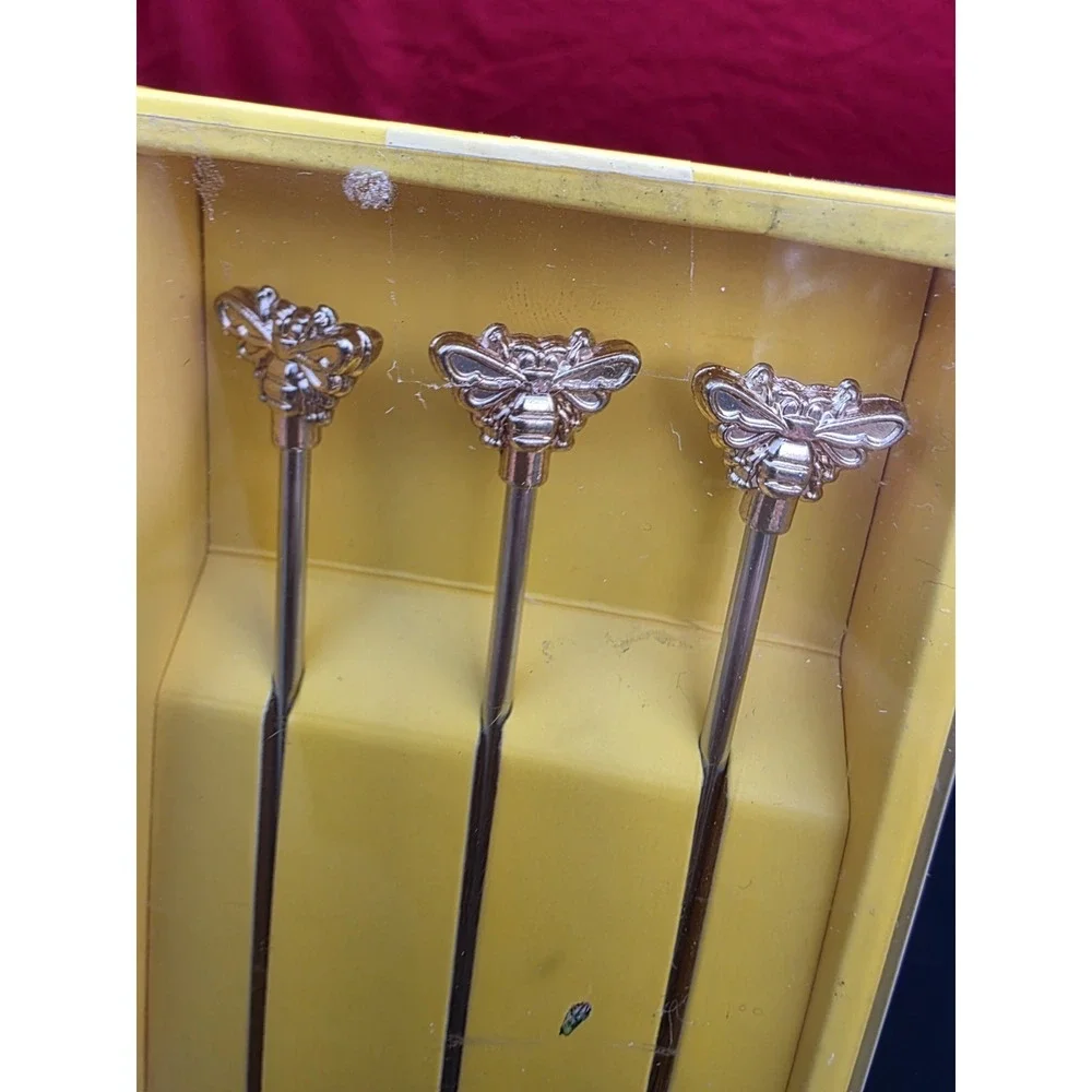 Jack Daniels Tennessee Honey Bee Swizzle Sticks NEW Box of (3) Stirrers